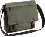 Evergoo Vintage Messenger Bag Unisex Shoulder Bags Canvas Satchel Cross Body Work Satchel Briefcase for 15.6 Inch Laptop