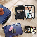 Hard Shell Luggage Sets with Spinner Wheels 4 Piece, Expandable Large Suitcases with TSA Lock, Travel Large Suitcase Set, Navy Luggage Set