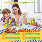 35 PCS Mini Magnetic Tiles Travel Set with Portable Iron Storage Box, STEM Educational Magnetic Building Blocks for Kids Ages 3-8, Montessori Sensory Toys Gifts for Toddler, Boys & Girls