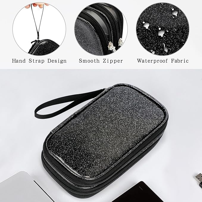 Skycase Electronic Organizer Travel Case - Waterproof Travel Cord Pouches for Organization, Cable Organizer, All-in-One Double Layers Storage Bag for Accessories, Charger, Cable - Medium