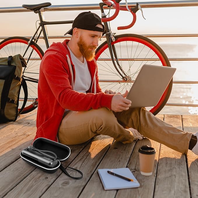 for Anker 25,000mAh Laptop Power Bank Compact Travel Case, EVA Protective Storage Box with Hand Strap Compatible with Anker Zolo A1695 Power Bank 25K 165W (Black Case Only)