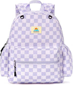 STEAMEDBUN Corduroy Kids Backpack for Girls and Boys 5-8: Girls Backpack for Elementary Kindergarten - 15 inch Cute Backpacks for Kids - Checkerboard