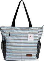 ESVAN Original Floral Tote Bag Large Shoulder Bag with Multi Pockets for Gym Travel Beach Daily Bags