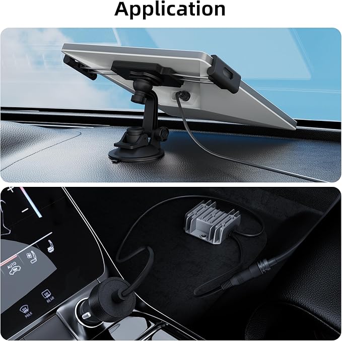 Starlink Mini Cable Car Adapter with Step Up Converter, 12V Power Cable with Cigarette Lighter Plug, 10-28V to 30V 3.5A Conversion Kit for Truck RV No Worry About Voltage Drop or Rise