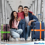 Luggage Straps for Suitcases - TSA Approved - Mixed Colors, 4 PK - Premium Nylon Belts for Suitcase, Briefcase & Travel Bag - Adjustable Strap Length 46" - 78"