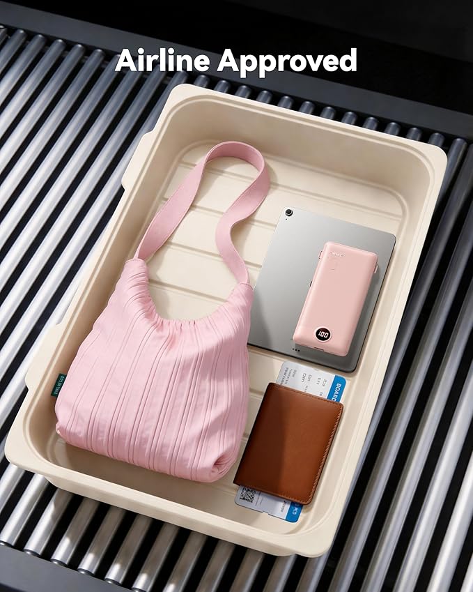 VRURC Portable Charger Power Bank - 10000mAh Fast Charging 22.5W PD 20W Portable Charger with Built in Cables, Portable Charger with Cords External Charger Travel Accessories-Pink