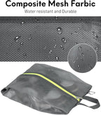 2 Pack Shoe Bags for Travel, Sneaker Bags, Waterproof Travel Shoe Bags with Zipper for Packing, Golf Shoe Dust Bags for Man and Women, Medium, Grey