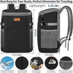 Camping Cooler Backpack 30 45 Cans, Soft Backpack Coolers Insulated Leak Proof Travel Cooler Bag Waterproof Lunch Picnic Beach Work Trip Thermal Bag Drink Beverage Beer Bag Cooler