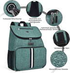 BAGLHER丨Dog Travel Bag, Airline Approved Pet Supplies Backpack, Dog Travel Backpack Accessories Set with 2 Silicone Collapsible Bowls and 2 Food Baskets. Green