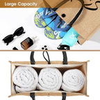 Trifabricy Beach Bag, Large Beach Bag for Women, Woven Straw Beach Tote Bag Waterproof, Weaving Swim Gym Shopping Travel Bag