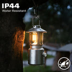 Camping Lantern Rechargeable, Telescopic 8000mAh Retro Waterproof Camping Light, Electric Lanterns for Power Outages, Vintage Hurricane Lamp for Tent Outdoor Patio RV Fishing