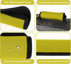 2 Pack Luggage Handle Wraps for Suitcase Bright Color Luggage Handle Covers Suitcase Tags identifiers Travel Accessories for Airplane/Flying (Yellow)