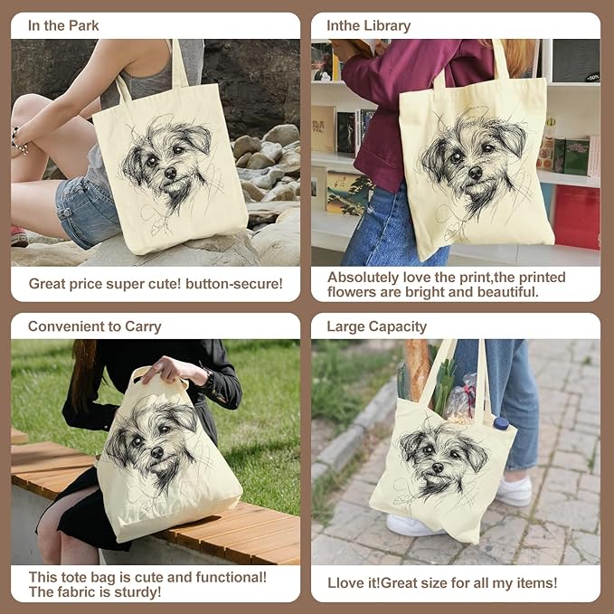 ANNA QUEEN Cat Tote Bag Shoulder Bag Handle Bag for Gym Yoga Picnic Beach Kitchen Reusable