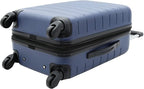 Wrangler Smart Spinner Hardside Luggage, 22-Inch Carry-On, Navy Blue