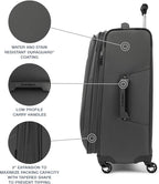 Travelpro Maxlite 5 Softside Expandable Luggage with 4 Spinner Wheels, Lightweight Suitcase, Men and Women, Shadow Grey, Checked-Medium 25-Inch