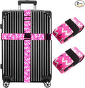 Luggage Straps for Suitcases TSA Approved Easy Pack Organized Suitcase Strap, Luggage Strap, Luggage Belt Strap, Bag Straps for Luggage. Buckle Straps Travel Accessories (Pink)
