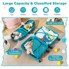BABY JOY 2 PCS Kids Luggage, 16” Carry-on Hardshell Suitcase with Wheels & Hardside Backpack for Boys Girls, Airline-Approved Toddler Travel Luggage Set (Dinosaur)