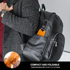 Compact Travel Umbrella for Purse - Flat Handle, Waterproof for Light Rain