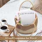 Straw Beach Bags for Women - Summer Woven Tote Bag Shoulder Handbags, Large Beach Bag for Women for Holiday