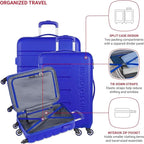 SwissGear 7366 Signature Hardside Expandable Luggage with Spinner Wheels, TSA Lock, Cup-Holder, Cobalt, 3-Piece Set (19/23/27)