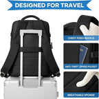 Large Travel Backpack Women Carry On Hiking Backpack Waterproof Outdoor Sports Casual Daypack Personal item Travel Bag Airplane Essentials Spirit Airline Flight Approved Shoes Compartment Men,Black