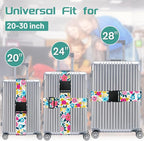 Slohif Luggage Straps for Suitcases Travel Belt Accessories Luggage Connector Identifiers 2 Pack Over Handle with Buckle Unique Nylon Adjustable Strap for Sleeping Bag Car Seat Vector Floral