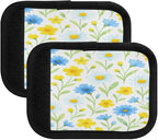 Wildflowers 4 Pack Neoprene Suitcase Wraps, Luggage Handle Wraps with ID Tag, Non-Slip Suitcase Handle Covers for Travel, Bag Strap Pad