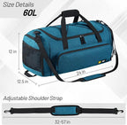 MIER Large Gym Bag for Men Sports Duffle Bag with Shoe Compartment 60L Lightweight Duffel Bags for Workout Fitness Travel