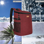 Camping Cooler Backpack 30 45 Cans, Soft Backpack Coolers Insulated Leak Proof Travel Cooler Bag Waterproof Lunch Picnic Beach Work Trip Thermal Bag Drink Beverage Beer Bag Cooler