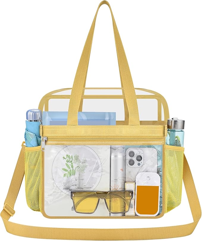 USPECLARE Clear Bag for Stadium Events,Transparent Bag for Work Sports Games Concerts Travel Gym