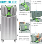 Travelkin Luggage Straps Bag Bungees for Suitcases Add a Bag, Travel Bag Bungee Belt for Luggage Carry On Bag