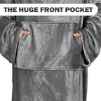 Solaris Travel Wearable Blanket with Sleeves, 2 in 1 Packable Airplane Pillow Blanket for Adult Women Men, Soft Cozy Warm Snuggy Body Blanket for Outdoor Indoor Home Lounge, Gray