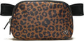 Pander Two Way Zipper Fanny Pack Nylon Everywhere Belt Bag for Women, Water Repellent Waist Packs, Crossbody Bags with Adjustable Strap (Midnight Leopard)