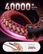 USB to USB C Cable Fast Charging [2 Pack 3FT], USB A to USB C Cable for Car, Durable Braided USB Type C iPhone Charger USBC Cord for iPhone 17/16/15/Pro Max/Plus, Samsung Galaxy S23 and More-Red