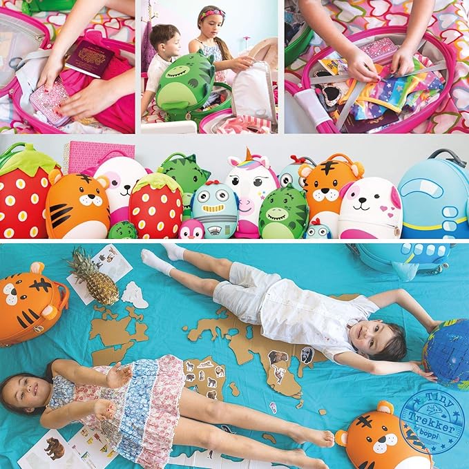 boppi - Children's Suitcase - Tiny Trekker Children's Trolley Suitcase - Boys & Girls Suitcase - Suitable as Cabin Luggage - 17 L