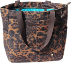 ESVAN Original Floral Tote Bag Large Shoulder Bag with Multi Pockets for Gym Travel Beach Daily Bags