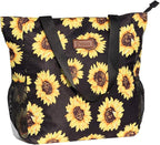 Original Floral Water Resistant Large Tote Bag Shoulder Bag for Gym Beach Travel Daily Bags Upgraded