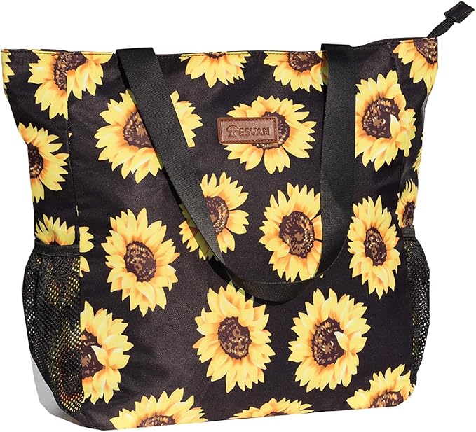 Original Floral Water Resistant Large Tote Bag Shoulder Bag for Gym Beach Travel Daily Bags Upgraded