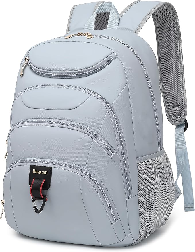 Boavan Laptop Backpack for women, 15.6 inch Laptop Bag with USB Port, Waterproof Travel Work Backpack Purse, Anti-Theft Teacher Nurse Doctor Casual Bookbags Office Business backpack，Blue