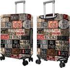 Travel Luggage Cover Suitcase Protector Fits 18-32 Inch Wheel Covers PatternedTravel Related Items Flower Luggage Protector Elastic XL