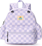 STEAMEDBUN Corduroy Toddler Backpack for Girls 2-4: Kids backpack for Boys Girls - 12 inch Preschool Kindergarten Backpacks - Checkerboard