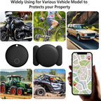 GPS Car Tracker 2025,Mini GPS Tracker for Vehicles,Hidden Real-timeTracking with Magnetic Case for Motorcycle/Truck,Work with Find My(iOS Only),No Subscription/No Monthly Fee/No SIM Card-Black