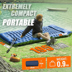 FUN PAC Camping Sleeping Pad,with Foot Pump and Pillow – Ultralight Compact Sleeping Mat for Backpacking, Hiking, Tent – Portable Single Inflatable Mattress for Outdoor
