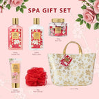 Gifts for Women, Mothers Day Gifts for Mom - 6Pcs Rose Bath and Body Gift Set Spa Gift Sets for Women Gift for Sisters with Travel Bag | Perfect Christmas, Birthday, Valentines Day Gift for Her
