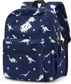 STEAMEDBUN Corduroy Toddler Backpack for Boys Girls 2-4, Kids Preschool Backpack for Kindergarten - Dinosaur