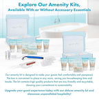 Aqua Organics Amenity Kit | Boxed Hotel Toiletries Bulk Set | 1 oz Shampoo, Conditioner, Lotion, Body Wash & Bar Soap | 300 Sets per Case