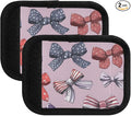 Pink Flag Bows Luggage Handle Wrap for Suitcase Luggage Tags Handle Covers Identifiers Soft Decorations Travel Accessories 2 Pack