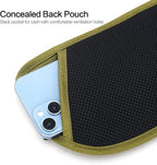Slim Money Belt for Travel - Anti-Theft Hidden Passport Holder Waist Wallet with Secure Pouch for Cash, Credit Cards & Phone Safe (Small Olive-Green)