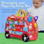 Trunki x Peppa Pig Ride-On Suitcase - Carry-on Approved Luggage, 18L Travel Bag, Kids Suitcases on Wheels for Girls and Boys, Lightweight Cabin Hand Luggage with Tow Strap