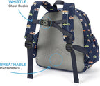 STEAMEDBUN Corduroy Toddler Backpack for Boys 2-4: Kids backpack for Boys Girls - 12 inch Preschool Kindergarten Backpacks - Car